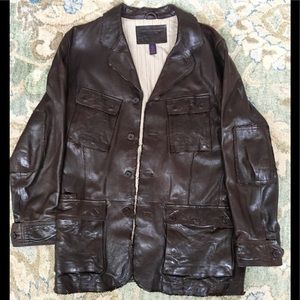 Men’s 100% leather blazer/ jacket